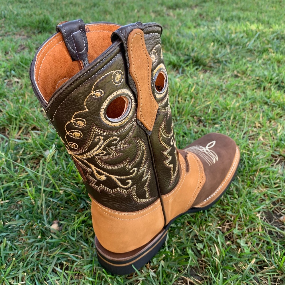 Women’s Rodeo Cowgirl Genuine Leather Boots MMT700 - Picture 4 of 7